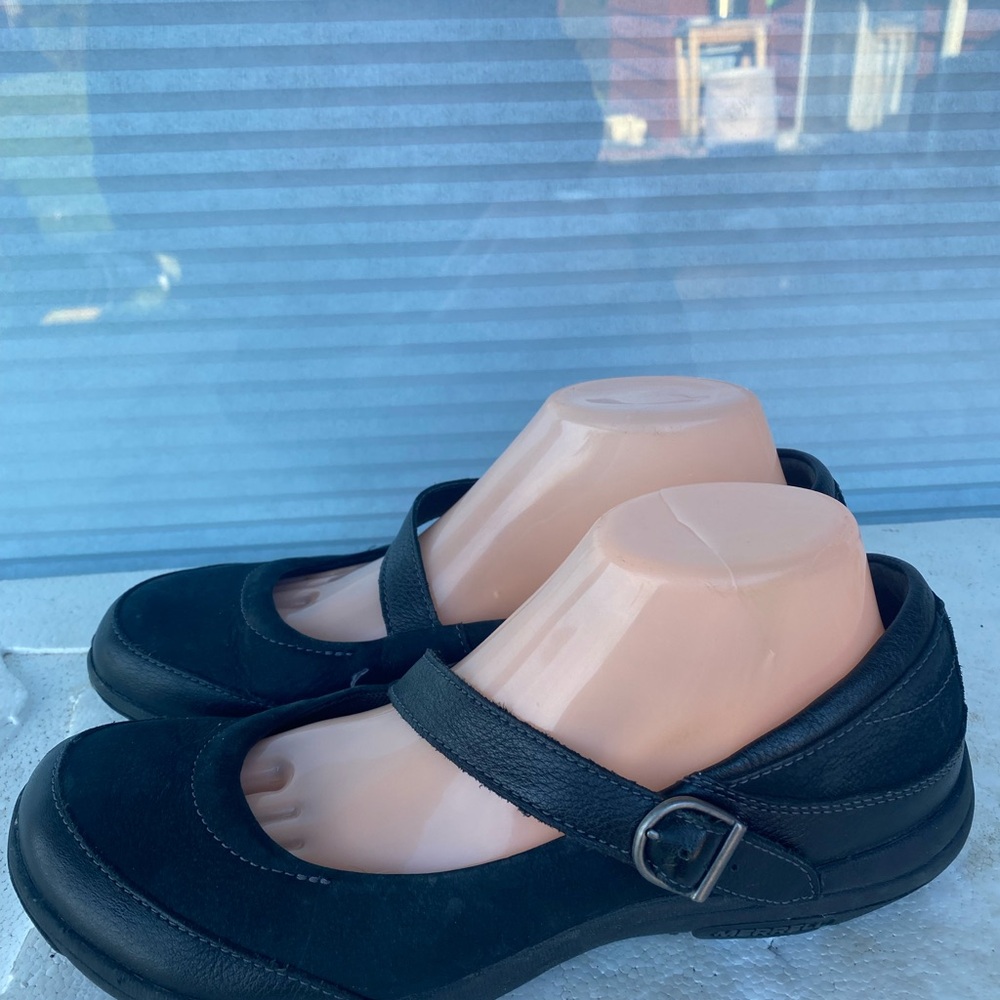 MERRELL Women’s Black Leather mary jane Sandals Size 9.5 - Picture 9 of 16